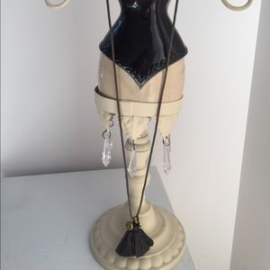 Maison Scotch tassel leather necklace